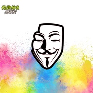Cutting Sticker Fawkes Mask