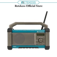 Retekess TR637 Portable FM AM Radio IP54 Waterproof USB Bluetooth Speaker Jobsite Radio EQ Modes Mul