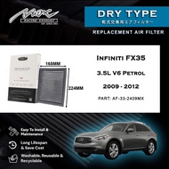 Infiniti FX35 3.5L V6 Petrol 2009 to 2012 33-2409MX Max Racing Exhaust Performance Drop-in Dry Type 