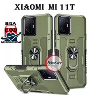 Ring Stand Rugged Magnet untuk XIAOMI MI 11T / Case Cover Armor Hardcase XIAOMI MI 11T / Carbon Fi