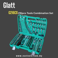 [Glatt] 216pcs x 1/4" x 3/8" x 1/2" Tools Combination Set