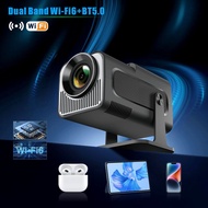 hy320mini Short-focus projector projects high-definition images onto a white wall4k Wireless screen 