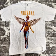 H เสื้ิอวง NIRVANA IN UTERO นางฟ้า 2016 ลิขสิทธิ์แท้ เสื้อยืดคอกลมผ้าฝ้าย