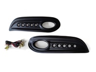 ฝาครอบไฟสปอร์ตไลท์+DAYLIGHT สำหรับ HR-VแบบมีไฟLED ทรง TOPLINEสีดำด้าน