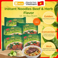[IRUJA VIETNAM] INSTANT NOODLE HERB - BEEF FLAVOR UNIF 72G (COMBO X5)