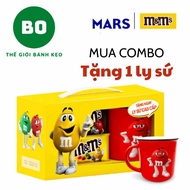 [GIFT BOX CNY 2025] Box Set of 8 Packets of Chocolate Candy M&M 37g GET 1 CERAMIC CUP FREE (Note or 