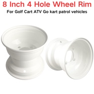 8 Inch 4 Hole Wheel Rim 18x8.50-8 Tubeless Tire for Golf Cart ATV Go Kart Lawn Mower Trailer Sightse
