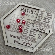 New Product Farkle Dice Game Farkle Dice Game Farkle Dice Tray Wooden Checkerboard Game