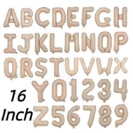 【Buy 3$ Free One Gift Balloon Tape 1 Roll /100 Dots】16 Inch Caramel Color Capitalize English Letters