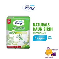Hers Protex Naturals Betel Leaf Sanitary Napkins 8+2 Pads x Pack of 3 - TOSERBA