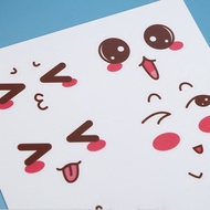 搞怪表情贴纸Emoji 笑脸创意杯贴不干胶贴纸五官贴创意贴文具贴Funny emoji stickers, emoji smiley face creation zhehd851.my20250515