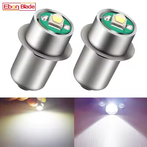 2PCS P13.5S Base PR2 PR3 LED Upgrade Bulb for Maglite Replacement Bulbs Conversion Kit for C/D Flash