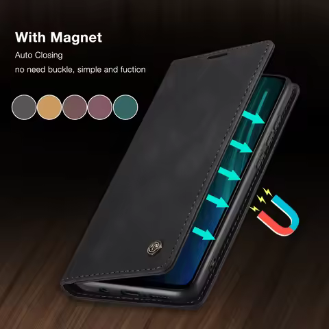 CaseMe Leather Wallet Phone Case For OPPO Reno 8 7 Pro 5G A96 A36 A76 F19 A74 A95 4G Flip Phone Case