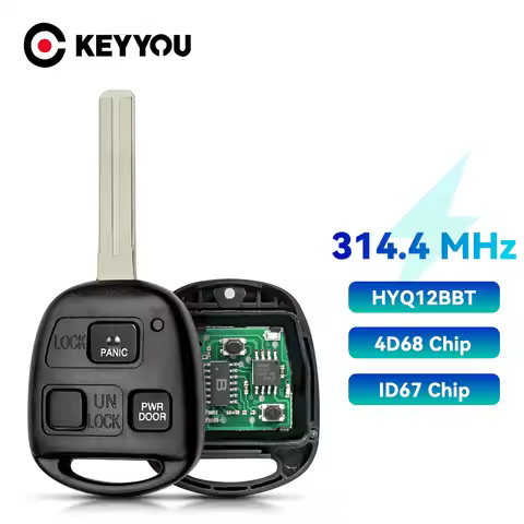 KEYYOU Remote Car Key 3 Buttons ID67 Chip 314.4MHz For Lexus RX330 RX350 RX400h 2004-2006 2007-2009 