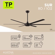 ALPHA Alkova - SUR 80 Inch 102 Inch ORB DC Motor Ceiling Fan with 6 Blades (8 Speed Remote) 80" 102"