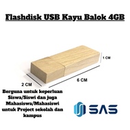 4GB Wooden Block USB Flash Drive USB data Storage/