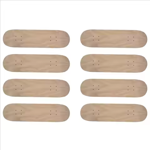 8Pcs 8Inch 8-Layer Maple Blank Double Concave Skateboards Natural Skate Deck Board Skateboards Deck 