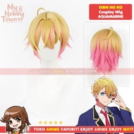 QNI Wig Cosplay Anime Oshi No Ko : Aquamarine Hoshino Rambut Palsu