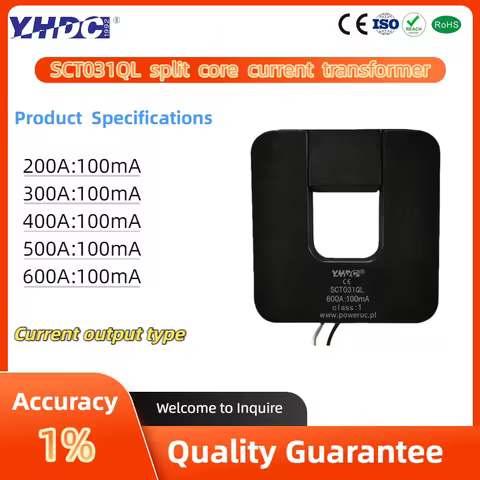QL Series SCT031QL Input 100A 200A 300A 400A 500A 600A Output 0.333V/0.1A Accuracy 1% Split Core Cur