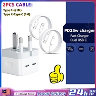 PD 35W USB C Adapter Support Fast Charging QC 3.0 Charger USB Type-C to Type-C /IOS UK Plug For ip 8