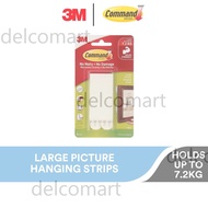 3M Command White Large Picture Hanging Strips, 17206, 4/Pack, Holdss Up to 7.2kg, 24x36” Frames, Fra