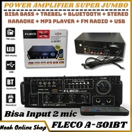 Fleco Audio Power A-501BT Bluetooth Power Amplifier | FLECO A-501BT Bluetooth Karaoke + Mp3 player +