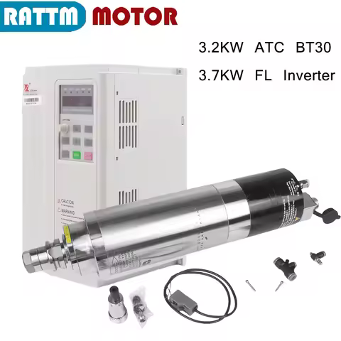 3.2KW BT30 12000RPM Automatic tool change ATC Spindle Motor Tool Holder Water Cooling Cooled For Met