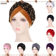 BEBETTERM Turban Hat Elegant Headband Glitter Sequins Head Wraps