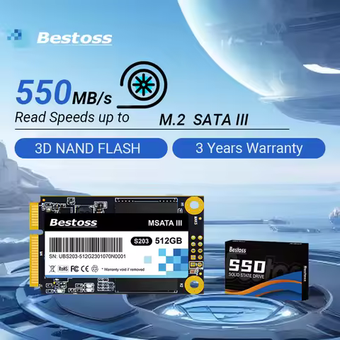 Bestoss mSata SSD 1 tb 512 gb 256gb Mini Sata 3.0 Hard Disk 128gb Internal Solid State Hard Drive fo