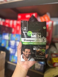 GARNIER MEN SHAMPOO COLOR PEWARNA RAMBUT SEMUDAH SHAMPOO COKLAT KEHITAMAN DAN HITAM ALAMI