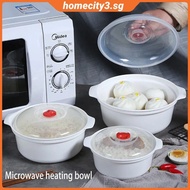 [Ready] Microwave Oven Special Soup Bowl With Cover Round Fresh-keeping Box Heating Lunch Box Large Instant Noodle Box Hot Soup Pot Plastic Utensils