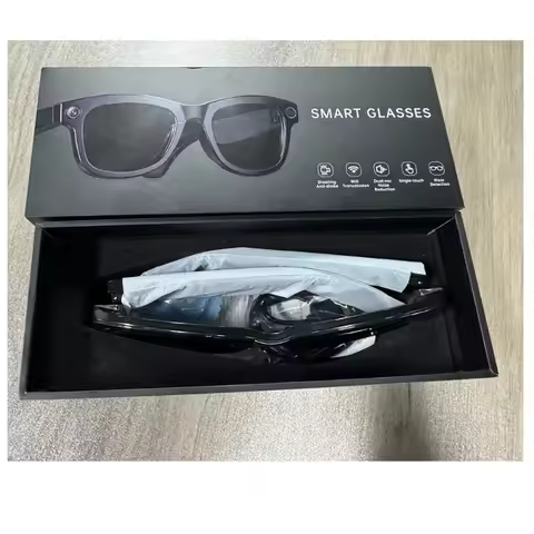 A68Z AI Glasses-Call, Video Recording, Translation, HD Anti-Shake, Black& Transparent Design