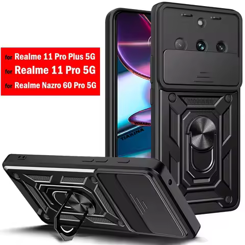 Slide Lens Armor Funda for Realme 11 Pro Plus 5G Case for OPPO Realme 11 Pro Narzo 60 Pro 5G Case Ma