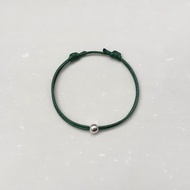 蠟線手環 s990純銀 5mm珠 素色簡約 蠟繩細線