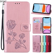 Flower Embossed PU Casing For LG G6 Q6 K40 X4 2019 Leather Wallet Phone Case Rose Embossed Simple St