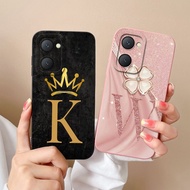 For Vivo Y03 Y03T Y18 Y18E Y18i Y18S Y18T Phone Case Luxury Flower Letters Couple Protective Silicon