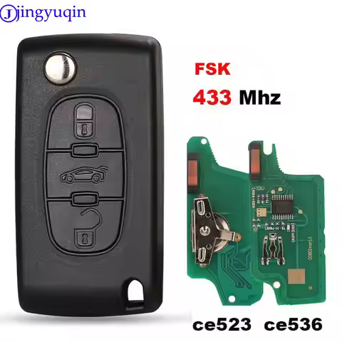jingyuqin 433Mhz FSK Key For Peugeot 207 307 407 208 308 408 607 For CITROEN C1 C2 C3 C4 C5 Berlingo