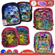 3D Kid Bag School Backpack Superhero Beg Sekolah Beg Cartoon Budak Kid Bag Princess HelloKitty Pokem
