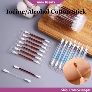 Iodine Cotton Swab Alcohol Cotton Stick Wound Iodine Disinfecting Solution Kapas Iodin 碘伏棉签 酒精棉签