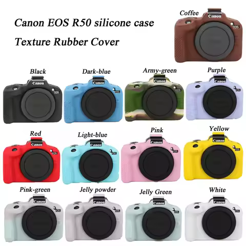 Texture Canon R50 Silicone Camera Case Cover Skin Protector For Canon EOS R50