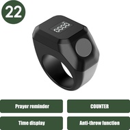 JQVITEK SR02 Smart Dzikir Ring Bluetooth 5.4 APP Control Prayer Reminder Qibla Finder 30-Day Standby