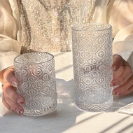 Love Duck Coffee Engraved Glass Begonia Cup Retro Water Juice Milk Drink Glass Cup