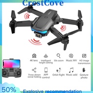 CrestCove Dual Camera F185 Eequipped Obstacle avoidance drone with WIFI FPV, wide angle height keep RC folding drone with camera