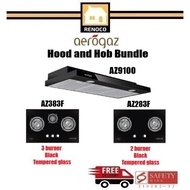 [Free Delivery] Aerogaz black series hood and hob bundle package //AZ9100//AZ383F//AZ283F