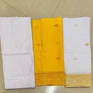 [ TERMURAH ] Saput Kampuh Putih Kuning Bordir | Pakaian Adat Bali Pria Cowok Murah