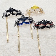 Hand Mask Holding Mask Half-Face Male Antique Performance Masquerade Princess Iron Mask Female Hand 