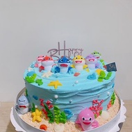 鯊魚寶寶 客製化蛋糕 生日 送禮 甜點 鑠甜點 自取 台北 海洋世界