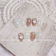 NAILBOX BROWN JELLY MIX CHARM DESIGN - A09