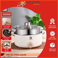 MISU LOUIS electric hot pot, high quality, 4L capacity, non-stick, convenient for frying, stir-fryin