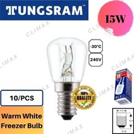 10 PCS Tungsram E14 15W 85Lumens 230V Clear - WW (Suitable for Freezer/Salt lamp)
